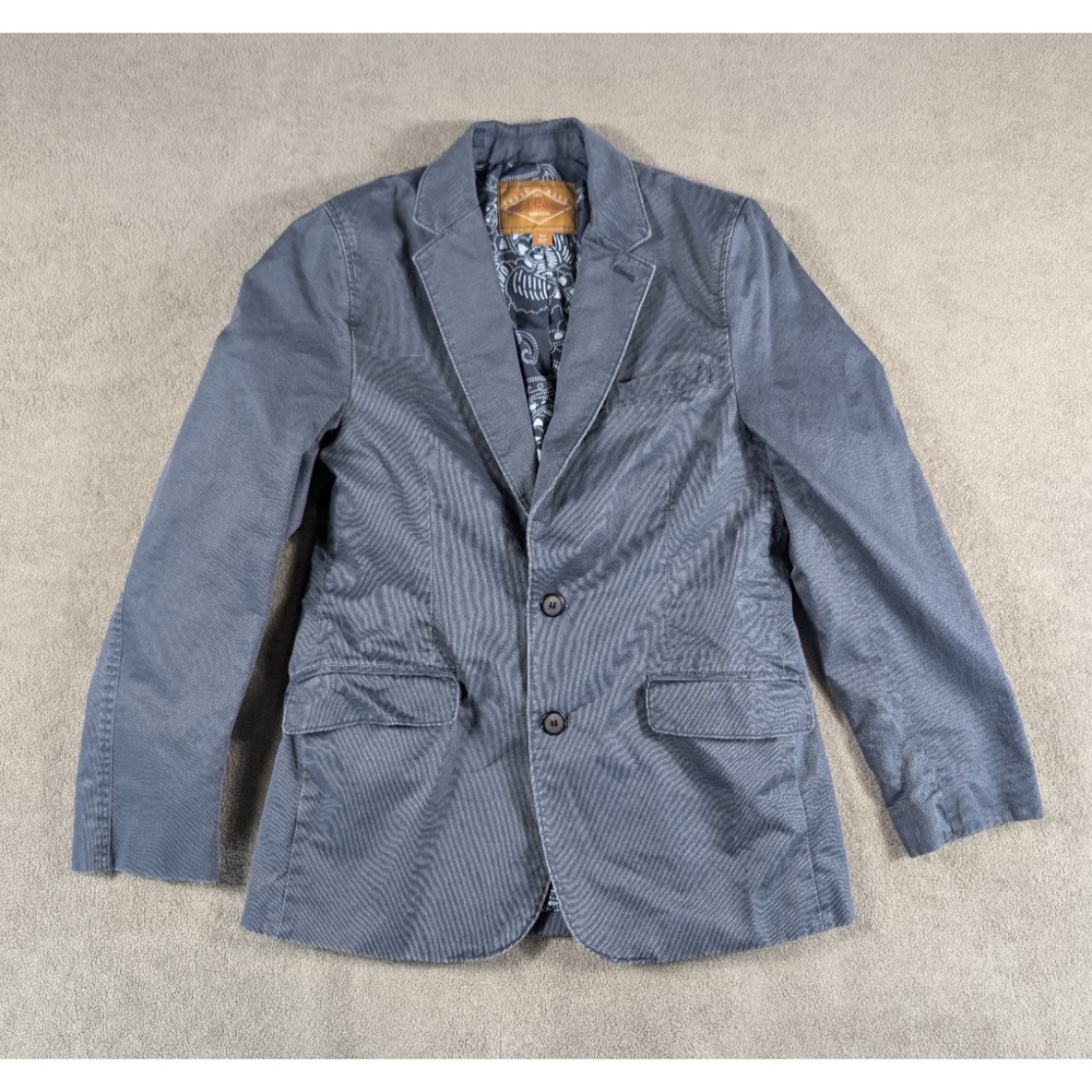 Red Camel Sports Coat Mens M Blue Cotton Paisley Lined Vented Jacket
